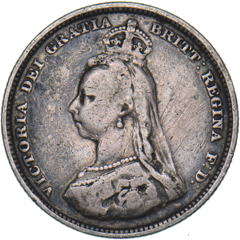1888 Shilling - Victoria British Silver Coin
