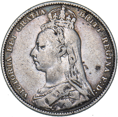 1891 Shilling - Victoria British Silver Coin