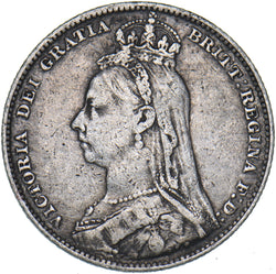 1891 Shilling - Victoria British Silver Coin