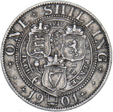 1901 Shilling - Victoria British Silver Coin - Nice