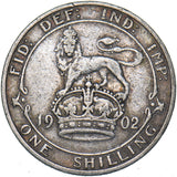 1902 Shilling - Edward VII British Silver Coin