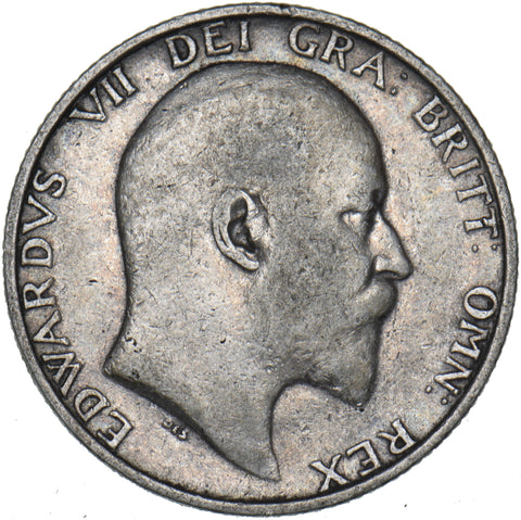 1908 Shilling - Edward VII British Silver Coin