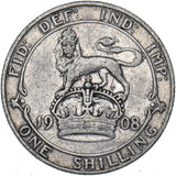 1908 Shilling - Edward VII British Silver Coin