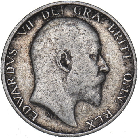 1910 Shilling - Edward VII British Silver Coin