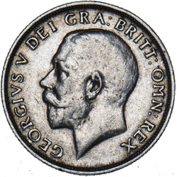 1913 Shilling - George V British Silver Coin - Nice