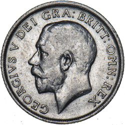 1914 Shilling - George V British Silver Coin - Nice