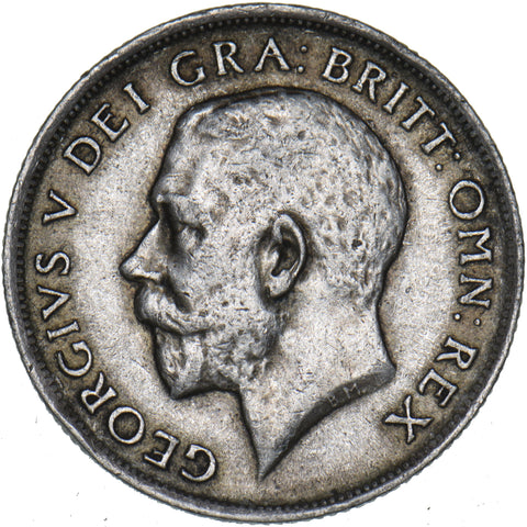 1919 Shilling - George V British Silver Coin - Nice