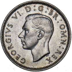 1937 Scottish Shilling - George VI British Silver Coin - Superb