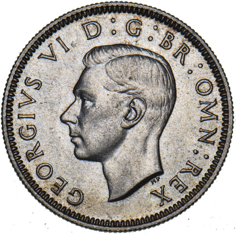 1937 Scottish Shilling - George VI British Silver Coin - Superb