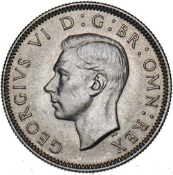 1937 Scottish Shilling - George VI British Silver Coin - Superb