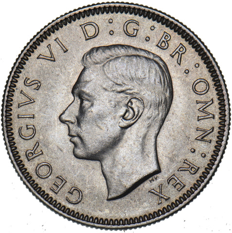 1937 Scottish Shilling - George VI British Silver Coin - Superb