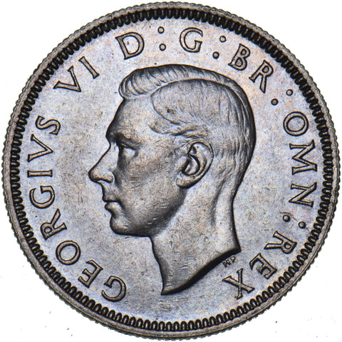 1937 Scottish Shilling - George VI British Silver Coin - Superb