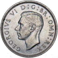 1944 English Shilling - George VI British Silver Coin - Very Nice