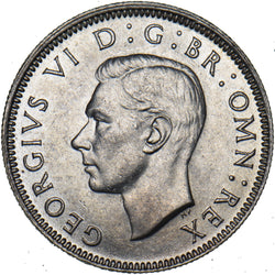 1944 English Shilling - George VI British Silver Coin - Superb