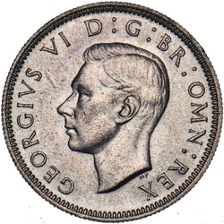 1946 English Shilling - George VI British Silver Coin - Superb