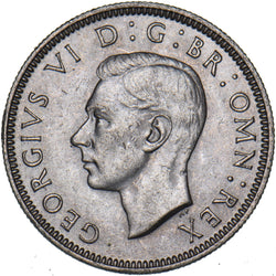 1946 English Shilling - George VI British Silver Coin - Very Nice