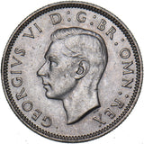 1946 English Shilling - George VI British Silver Coin - Very Nice