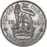 1946 English Shilling - George VI British Silver Coin - Very Nice