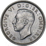 1946 Scottish Shilling - George VI British Silver Coin - Superb