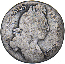 1696 Sixpence - William III British Silver Coin