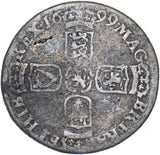 1699 Sixpence (Plain Angles) - William III British Silver Coin