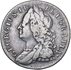 1757 Sixpence - George II British Silver Coin - Nice