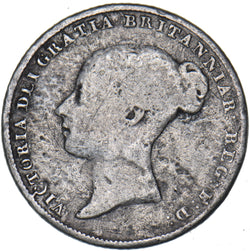 1848 Sixpence (8 Over 7) - Victoria British Silver Coin
