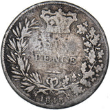 1848 Sixpence (8 Over 7) - Victoria British Silver Coin