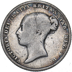 1855 Sixpence - Victoria British Silver Coin
