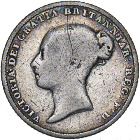 1855 Sixpence - Victoria British Silver Coin