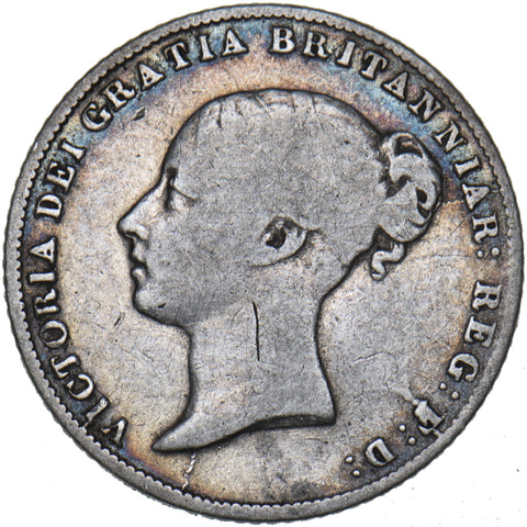 1864 Sixpence (Die no. 9) - Victoria British Silver Coin