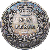 1864 Sixpence (Die no. 9) - Victoria British Silver Coin