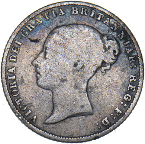 1865 Sixpence (Die no. 8) - Victoria British Silver Coin