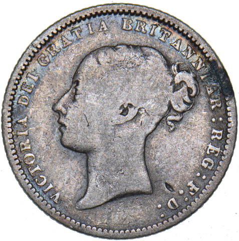 1872 Sixpence (Die no. 21) - Victoria British Silver Coin