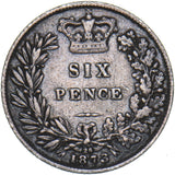 1873 Sixpence (Die no. 26) - Victoria British Silver Coin