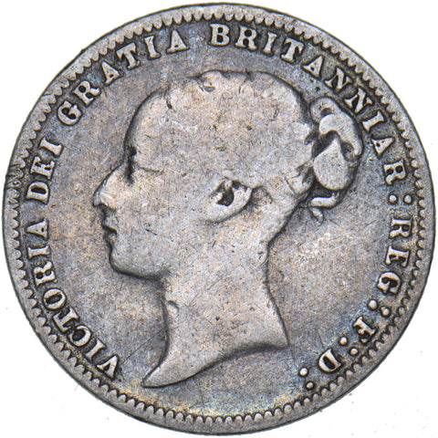 1877 Sixpence (Die no. 32) - Victoria British Silver Coin