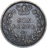 1883 Sixpence - Victoria British Silver Coin - Nice
