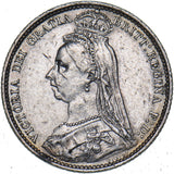 1887 Sixpence - Victoria British Silver Coin - Nice