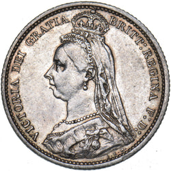 1887 Sixpence - Victoria British Silver Coin - Nice
