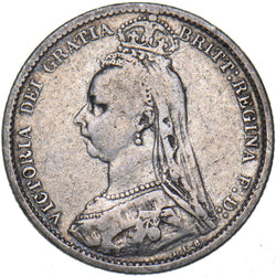 1889 Sixpence - Victoria British Silver Coin