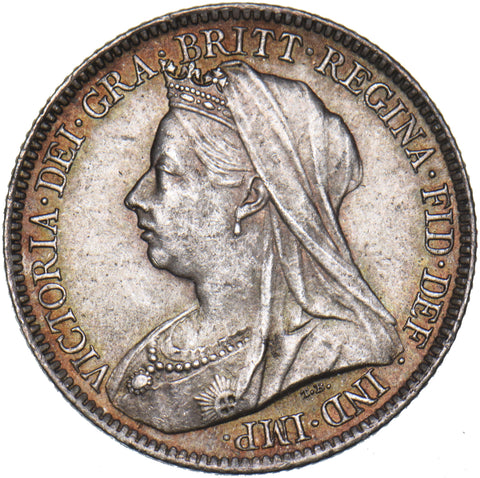 1900 Sixpence - Victoria British Silver Coin - Superb