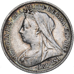 1900 Sixpence - Victoria British Silver Coin - Nice
