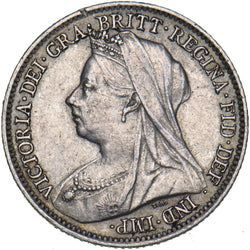 1901 Sixpence - Victoria British Silver Coin - Very Nice
