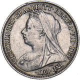 1901 Sixpence - Victoria British Silver Coin - Very Nice
