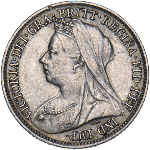 1901 Sixpence - Victoria British Silver Coin - Very Nice