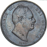 1831 Penny (Rev. Damage) - William IV British Copper Coin