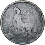 1869 Penny - Victoria British Bronze Coin