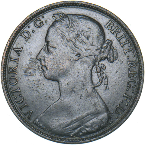 1884 Penny - Victoria British Bronze Coin