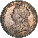 1896 Penny - Victoria British Bronze Coin - Very Nice