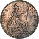 1896 Penny - Victoria British Bronze Coin - Very Nice